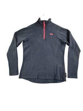 Helly Hansen Pullover Womens Large Blue Polartec Fleece 1/4 Zip Mock Neck Hiking